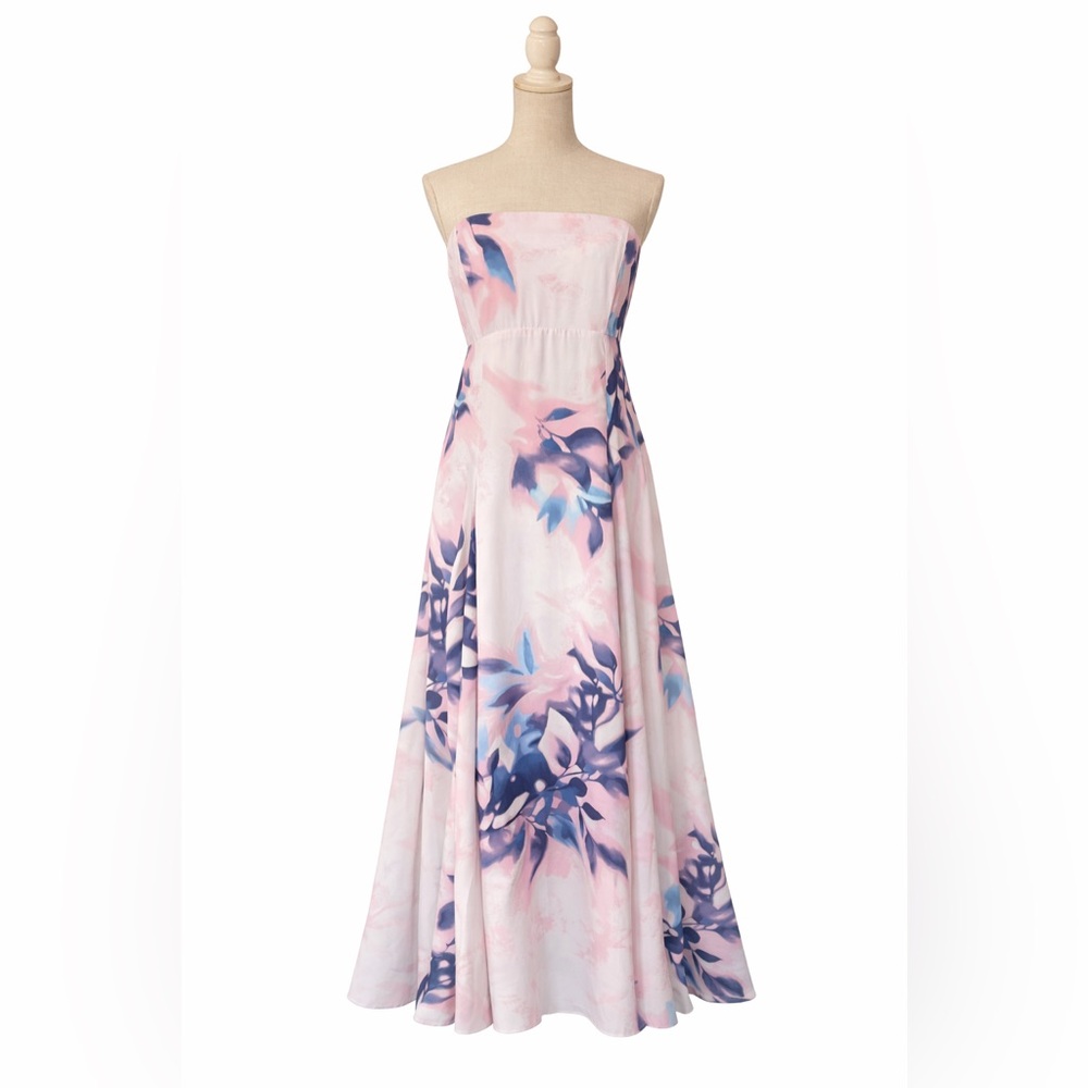 Abercrombie and Fitch Watercolor Floral Clasp Back Midi Dress (Strap Option) MP - Picture 2 of 8